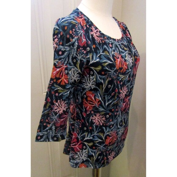 Seasalt Cornwall ¾ Easel Top Organic Cotton Floral NWT Retail $115 Womens Size 6 - Picture 5 of 8